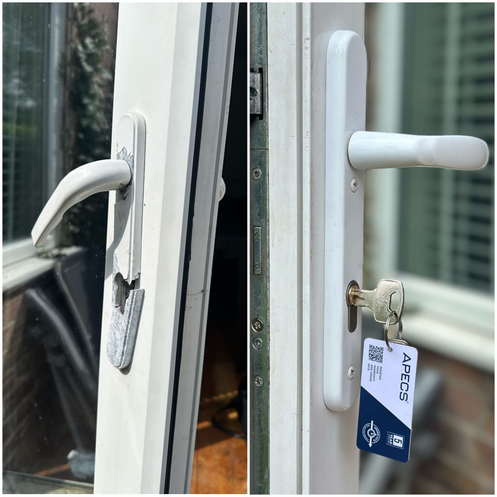 after burglary repairs